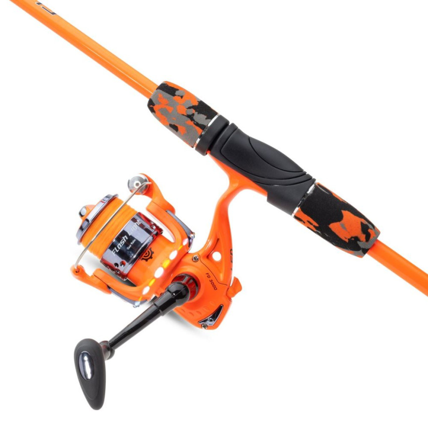 detail Rybářský prut svítícím navijákem Flashlight Stick 240cm/80g