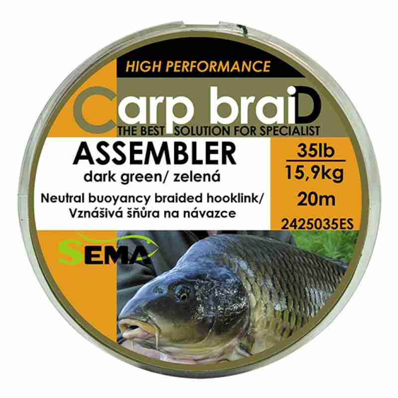 detail CarpbraiD Assembler šnůra zelená 20m