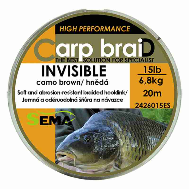 detail CarpbraiD Invisible šnůra hnědá 20m