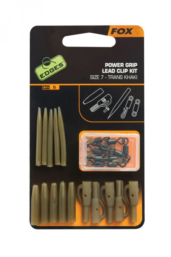 detail Fox Power Grip Leads Clip Kit vel.7 Khaki