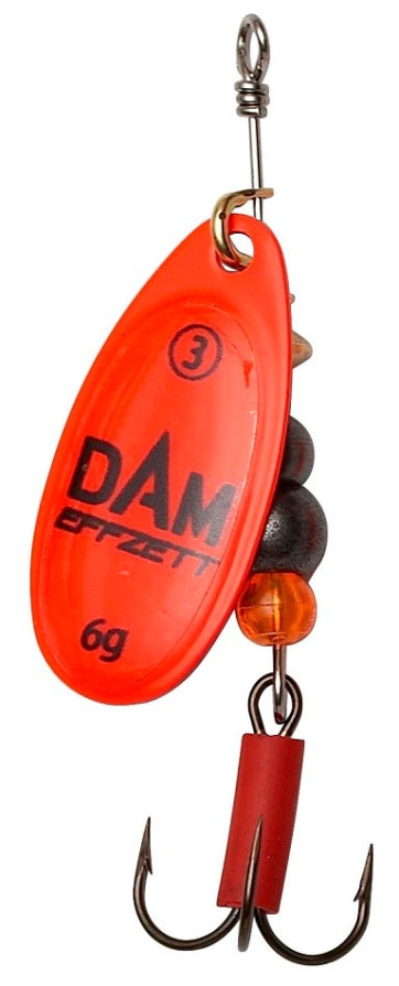 detail DAM třpytka Fluo Spinner Red