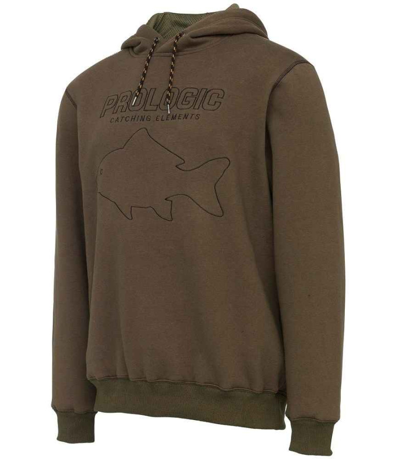 detail Prologic mikina Mega Fish Hoodie Army Green