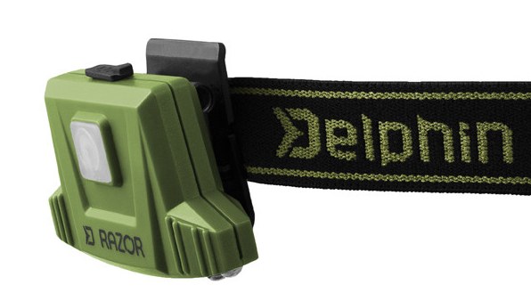 detail Delphin čelová lampa RAZOR USB