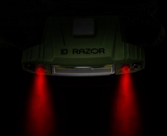 detail Delphin čelová lampa RAZOR USB