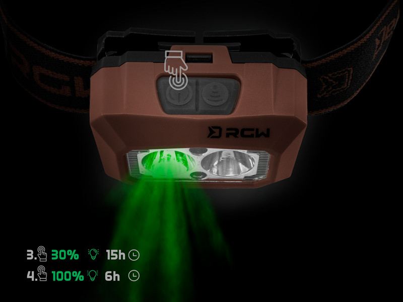 detail Delphin čelová lampa RGW PRO