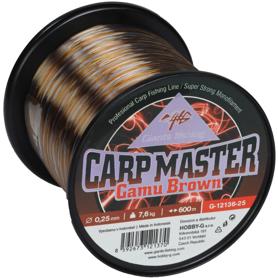 detail GF vlasec Carp Master Camu Brown 600m