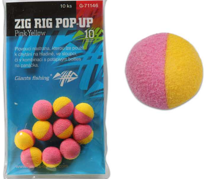 detail GF pěnové plovoucí boilie Zig Rig Pop-Up 10mm