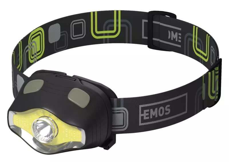 detail Emos čelovka COB LED + LED P3536