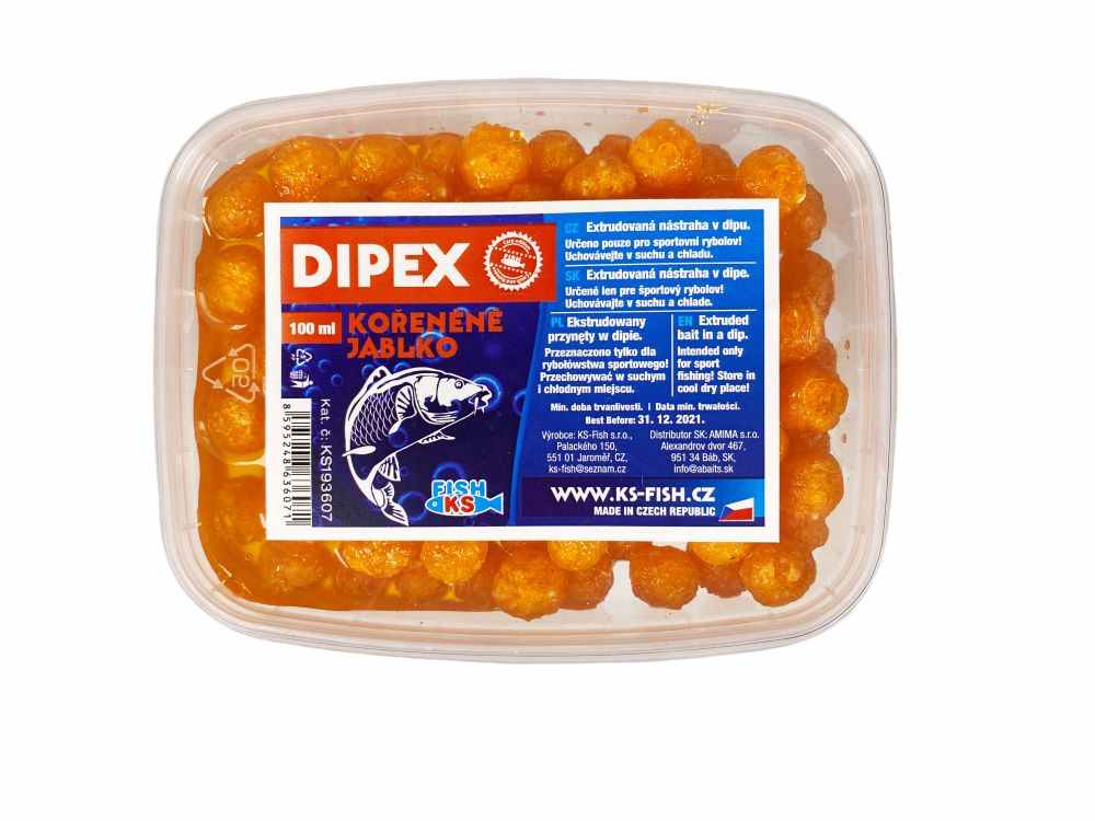 detail KS Fish Dipex extrudy v dipu