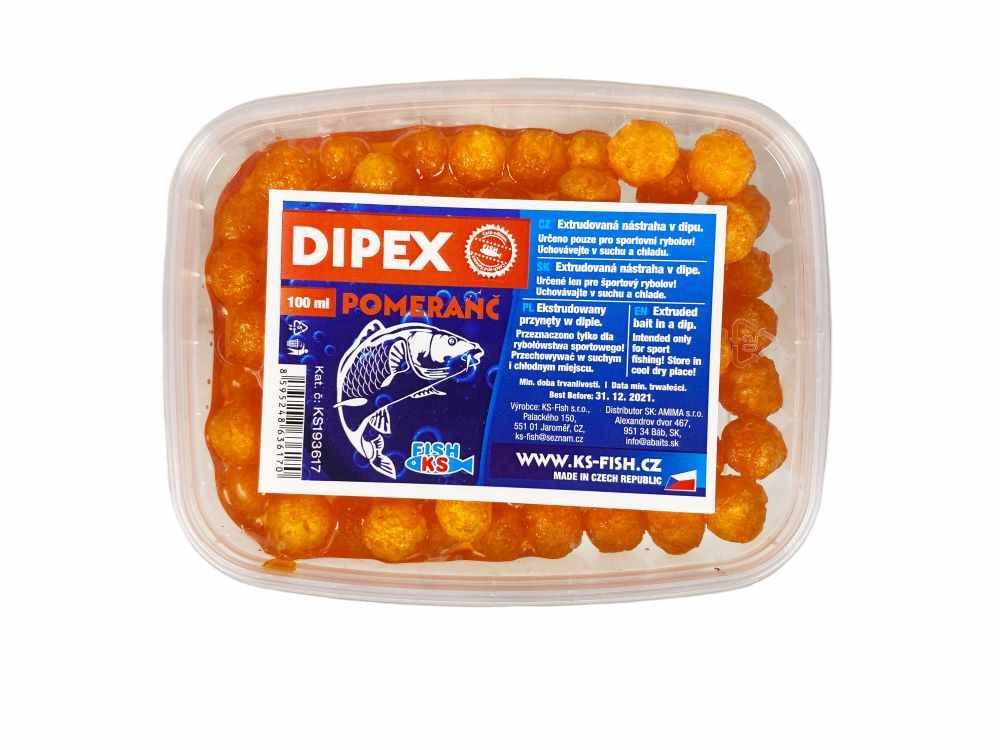 detail KS Fish Dipex extrudy v dipu