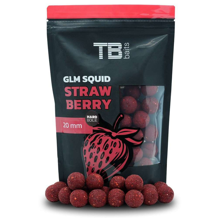 detail TB Baits tvrzené Hard Boilie 250g - GLM Squid Strawberry