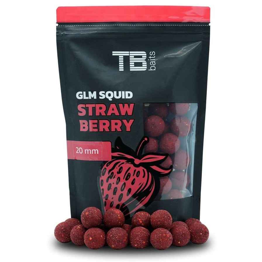 detail TB Baits boilie GLM Squid Strawberry 1kg