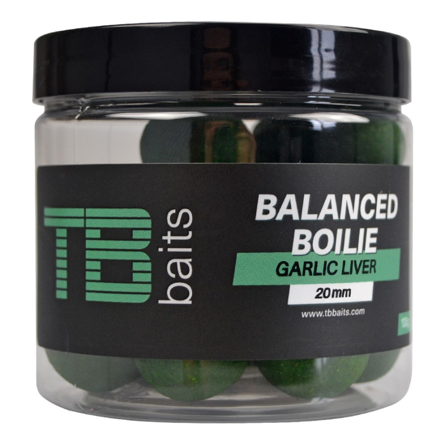 detail TB Baits vyvážené Boilie Balanced + Atraktor 24mm / 100g