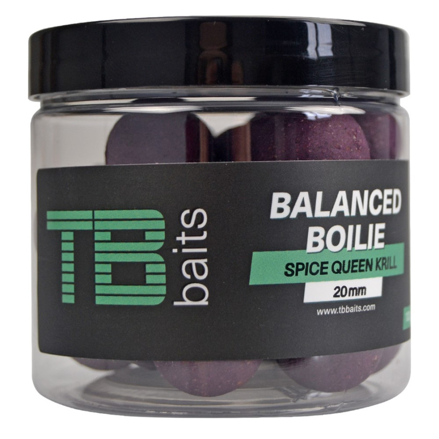 detail TB Baits vyvážené Boilie Balanced + Atraktor 24mm / 100g