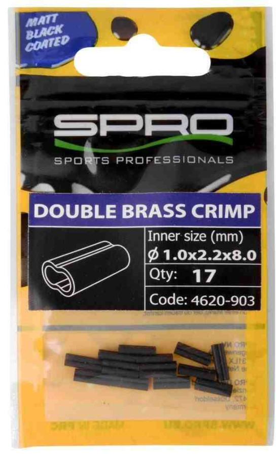 detail SPRO krimpovací trubičky MB Double Brass Crimp 17ks