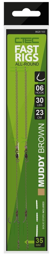 detail C Tec návazec Fast Rigs Muddy Brown 2ks