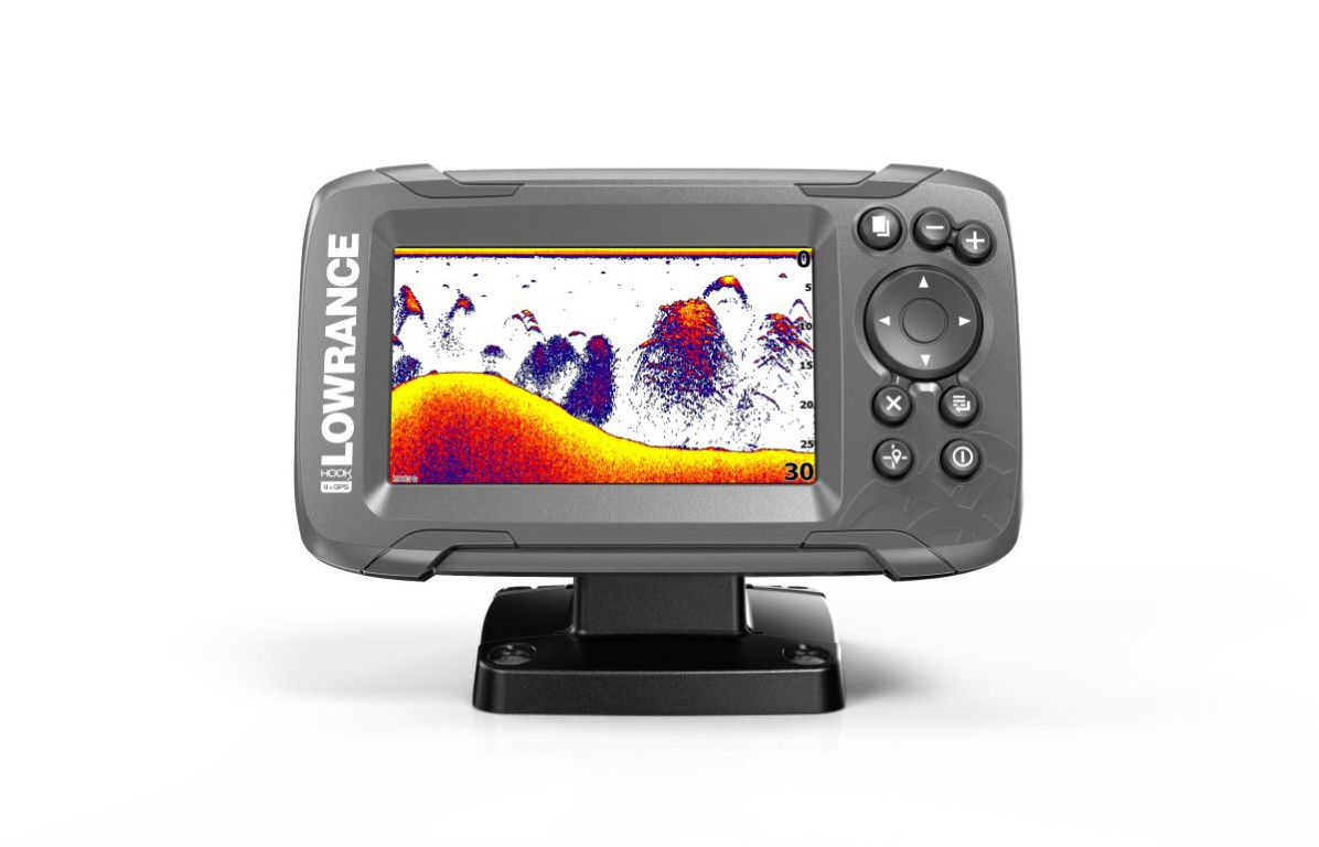detail Lowrance echolot Hook2-4x Bullet Skimmer + baterie