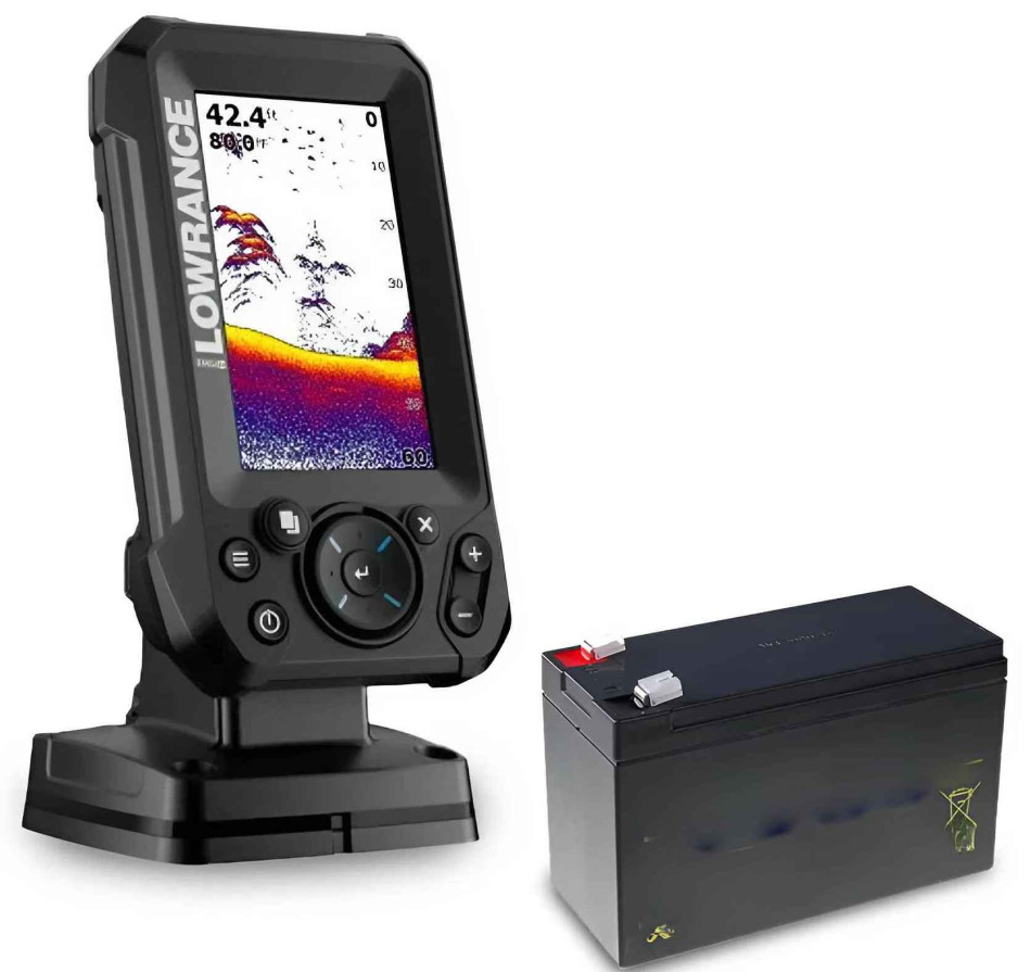 detail Lowrance echolot Eagle 4X se Sondou Bullet + baterie ZDARMA