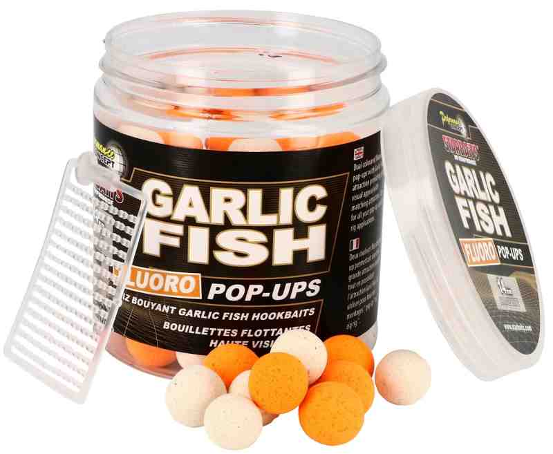 detail Starbaits Garlic Fish - boilie FLUO plovoucí 80g 14mm