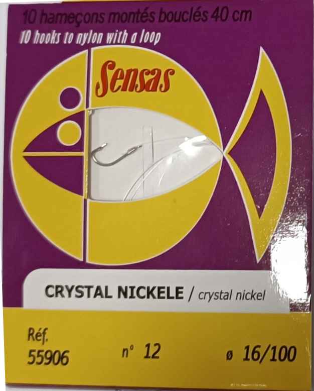 detail Sensas sada navázaných háčků Crystal Nickel 40cm - 10ks