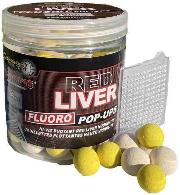 detail Starbaits Red Liver - boilie FLUO plovoucí 80g 14mm