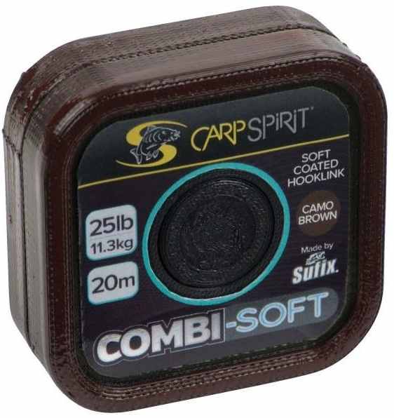 detail CSP návazcová šnůra Combi-Soft Camo Brown 20m/25lb