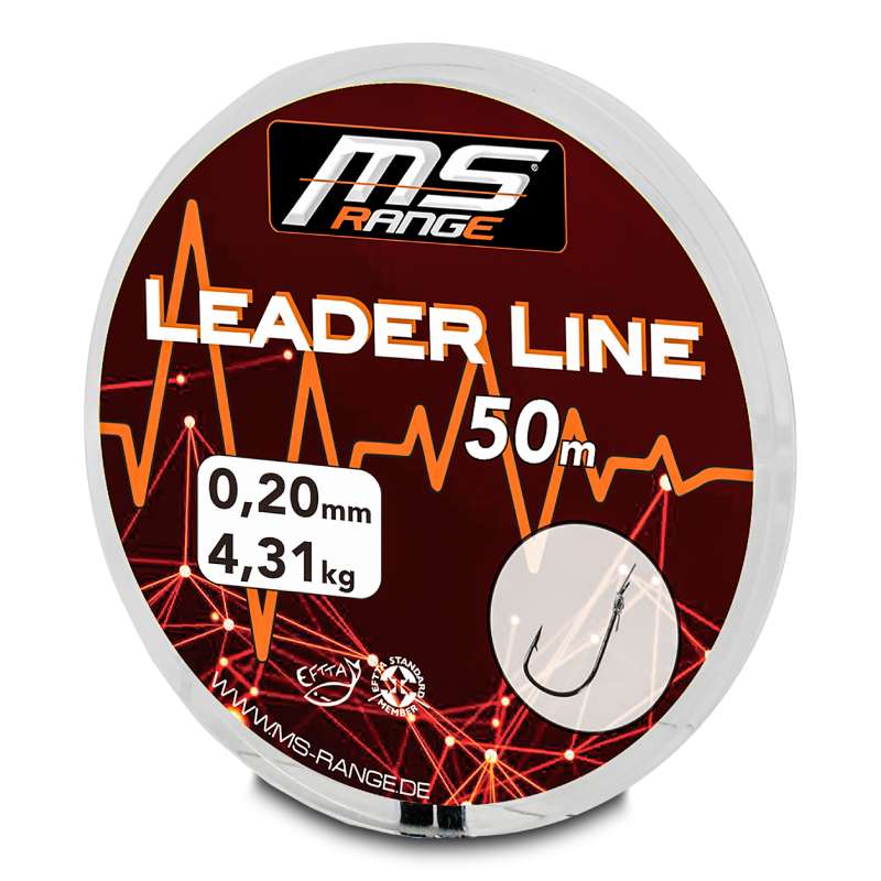 detail MS Range návazcový vlasec Leader Line 50m