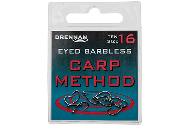 detail Drennan háček Eyed Carp Method Barbless 10ks