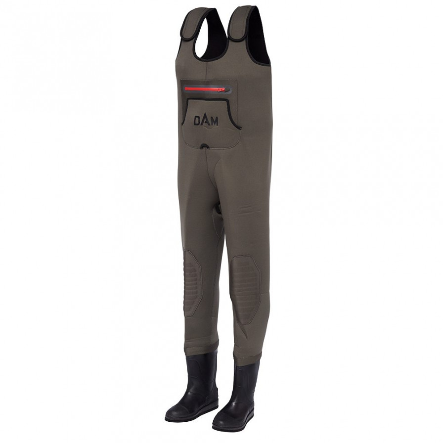 detail DAM brodící kalhoty BreakPoint Neoprene Wader Bootfoot Felt Grey/Black