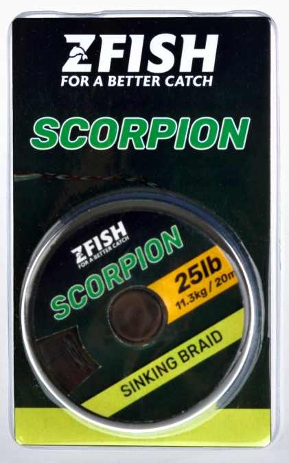 detail Zfish šňůrka Scorpion Sinking Braid 20m