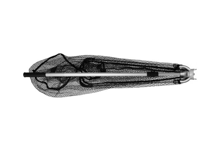detail Delphin podběrák kovový střed, pogumovaná síťka 170cm/60x60cm
