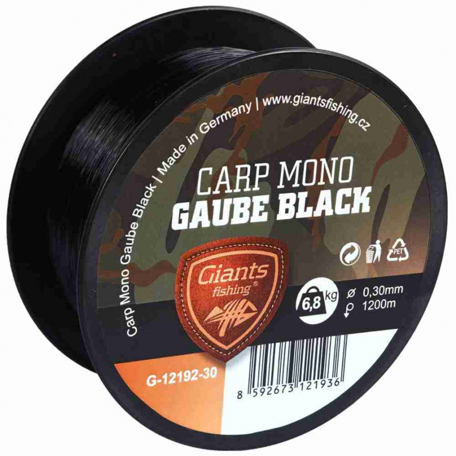 detail GF vlasec Carp Mono Gaube Black