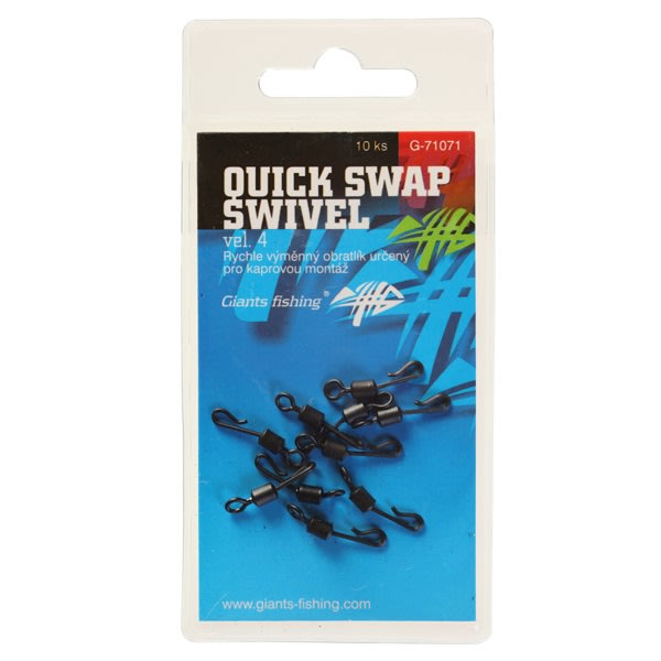 detail GF obratlík Quick Swap Swivel, UK.4 (vel.8 EU )/10ks