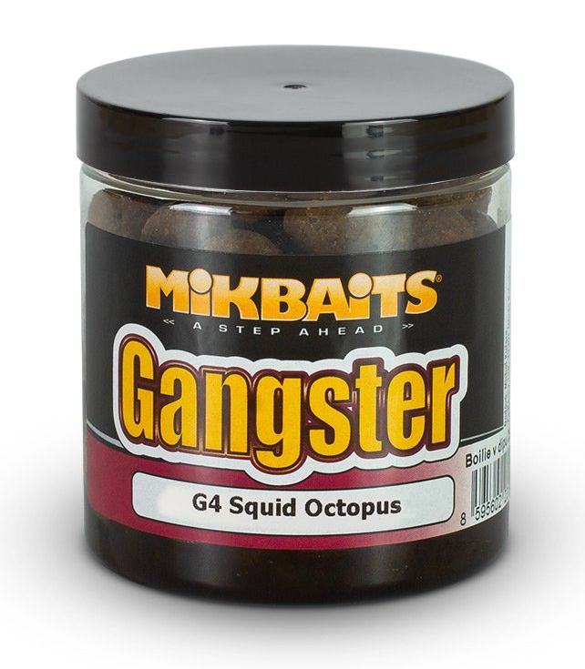 detail Mik Gangster G4 Squid Octopus boilie v dipu 250ml