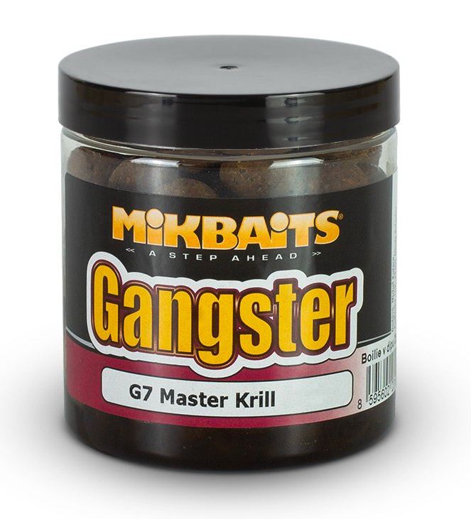 detail Mik Gangster G7 Master Krill boilie v dipu 250ml